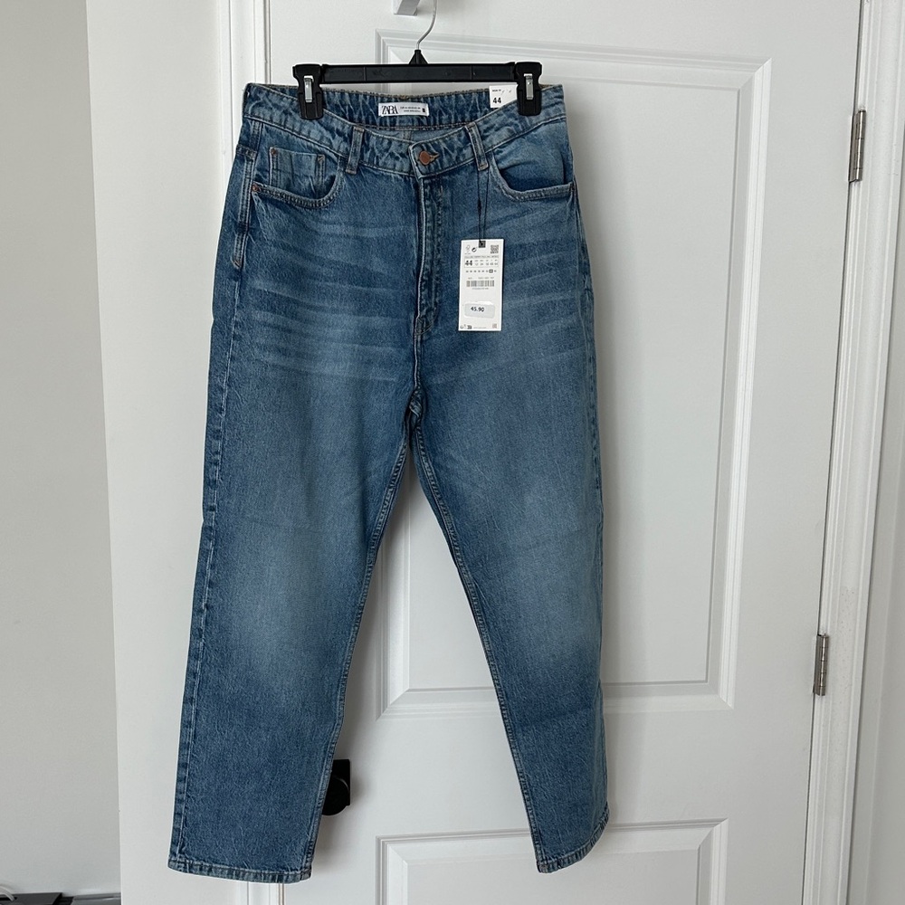 Zara Mom Fit Denim Jeans - Blue